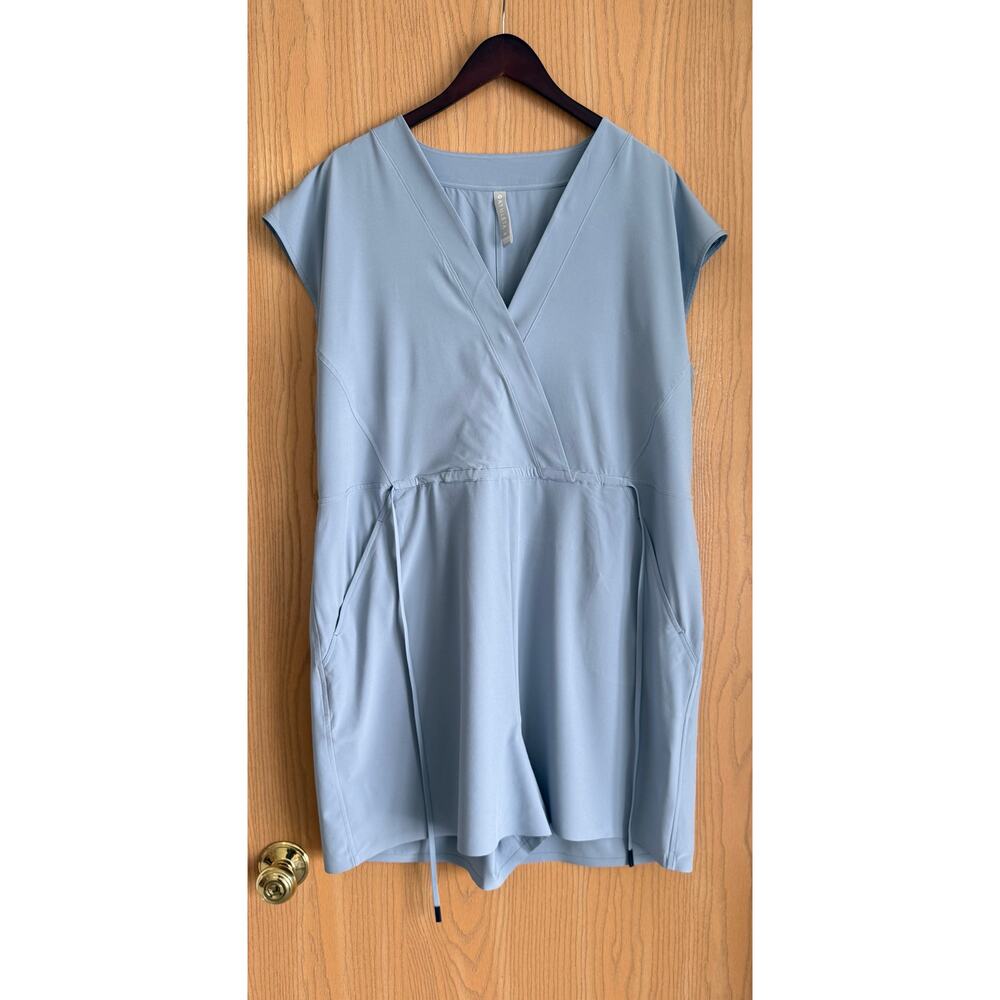 Athleta | Women’s XL | Blue Marlow Romper Lightweight Shorts Stretch Pockets